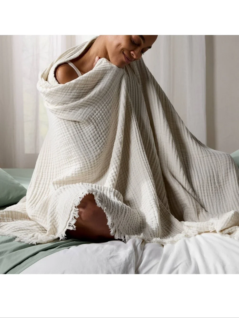 New!Y2K Cotton Napping Muslin Throw Retr Blanket Parchment Parachute For Target